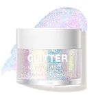 LANGMANNI Holographic Body Glitter Gel for Body, Face, Hair and Lip.Color Changing Glitter Gel Under Light. Vegan & Cruelty Free-1.35 oz (2# Sparkling Pink)