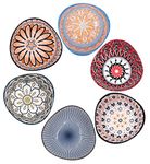 Trifecta Decorative Turkish Ceramic Bowl Set 90ML Sauce Multicolor Dipping Finger Small Serving Charcuterie Bowls Classic Porcelain Side Dish Bowl Seasoning Dishes(Random Pattern, Set of 6)