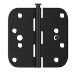 goldenwarm 12 Pack Black Door Hinges 4inch Security Door Hinges, Interior/Exterior Door Hinges Matte Black 4" Hinges with 5/8" Radius Corner Hinges for Doors Reversible Full Mortise Combination