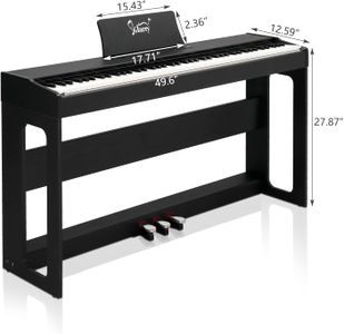 GLARRY 88-Key Digital Piano – Black Electronic Keyboard