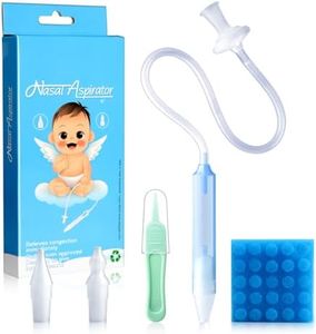 Baby Nasal Aspirator Nose Congestion Relief Cleaner with 25 Hygiene Filters, and 1 Green Nose Cleaning Tweezers