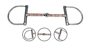 FR FIGHTER Horse Bit Cooper Rollers Snaffle D Bit Mouth (5.5")