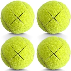 HPWFHPLF Precut Walker Tennis Balls, 4PCS Tennis Balls for Chairs Desks Furniture Legs and Floor Protection (Green)