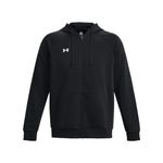 Under Armour Men RIVAL FLEECE FZ HOODIE, Men’s running hoodie with loose fit, comfortable and warm hooded jumper for men