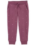 OshKosh B'Gosh Baby Girls' Fleece Pull-on Pants, Grape Twist, 12 Months