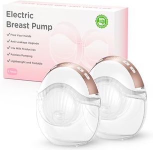 Haokoo Wearable Electric Breast Pump - Hands Free Lightweight Breast Pump Electrical Portable, 3 Modes and 12 Levels with 17/19/21/24mm Flange, BPA Free, 2 Piece
