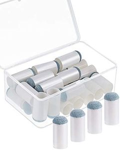 Gejoy 24 Pieces Slip On Pool Cue Tips Billiard Cue Tips Slip-on Cue Tip Replacement with Storage Box, 13 mm
