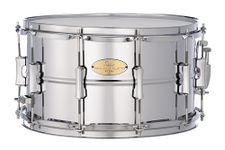 Pearl Primal Snare Collective 14"x8" Steel Snare Drum with Beaded 1mm Shell, Polished Chrome Finish, 2.3mm Triple-Flanged Hoops, Dual Tension lugs, and deluxe strainer.