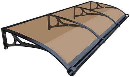 HIAPES Awning for Door Entrance, Awnings for Doors, Window Awnings Exterior Polycarbonate Cover Outdoor Front Door Patio UV/Rain/Snow Protection, Door Awnings Exterior for Porch/Patio/Deck