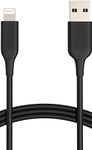 Amazon Basics Lightning to USB A Cable - MFi Certified iPhone Charger, Black, 0.9 m