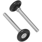 National Hardware V7603 1-3/4" Roller, 4" stem, 7/16" Shaft Standard Rollers w/Nylon Wheel in Plain Steel