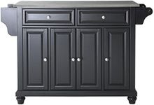 Crosley Furniture Cambridge Kitchen Island with Stainless Steel Top - Black