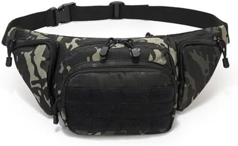 Gun Holster Fanny Pack for Men Women, Concealed Carry Pistol Pouch Waist Bag Fits Handguns 1911 Glock Phone Holder Belt EDC Anti-Theft Pocket Camping Hiking Hunting Accessory Bags(Black Camouflage)