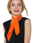 Orange Scarf Vintage Tulle Chiffon Scarf Head and Neck Scarf