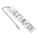 Funny Bookmarks I Don't Watch Porn I Read it Like a Lady Bookmark for Women Girls Daughter Aunt Sister Wife Bookmark Gift for Book Lovers