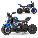 Costzon 6V Kids Motorcycle, 3-in-1 Battery Powered Kids Ride-on Motorcycle with 2-Wheel & 3-Wheel Conversion & Detachable Training Wheels,Headlight, Music & Horn, Electric Bike Motorcycle for Kids