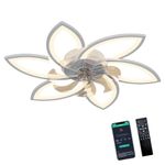 WDENI 30.7in Ceiling Fan with Lights 66W Remote Control 3 Color temperatures 6 Gear Wind Speed Fan Light Round Ceiling Lights with Fan for Bedroom Living Room and Dining Room