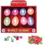 Balloon Dart Carnival Game - Wooden Box With a Carnival Theme The Box Measures 16.5” x 12.5” x 4.5” Included Are 300 Balloons & 6 Colorful Darts & Adhesive Dots - Great for Birthdays Events, Parties