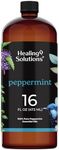 Healing Solutions Pure Peppermint Essential Oil Bulk, 16oz - 100% Pure Peppermint Oil for Hair, Spray & More - Peppermint Oil for House Cleaning - Peppermint Oil for Diffuser - Mint Oil