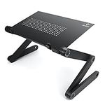 Laptop Stand Adjustable Foldable Desk Table, LifeBasis Portable Laptop Desk Pc Desk Computer Laptop Table Sofa Bed Stand for Notebook MacBook Lightweight Aluminum Vented Ergonomic Laptop Table Desk