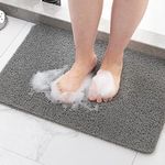 Non Slip Bathtub Mat,Anti Slip Shower Mat,Fast Drying Bath Tub Mats,Foot Scrubber Mat,Anti Slip Mat for Tub,Floor,Bathroom,Home,Kitchen,Hotel (Grey 24x16 Inch)…