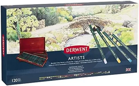 Derwent Artists Colored Pencils, 4mm Core, Wooden Box, 120 Count (32098)