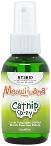 Meowijuana | Premium Catnip Spray Bundles | Organic | High Potency | Use On Cat Toys, Teasers, and Scratchers | Grown in The USA | Feline and Cat Lover Approved (3oz. Spray)