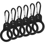 Joyan 6Pcs Silicone Water Bottle Buckle Portable Water Bottle Holder with Large Carabiner Clip Hook, Camping Accessories for Outdoor Activity, Camping, Fishing, Hiking, Traveling