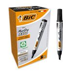 BIC Marking 2300 ECOlutions, Multi-Surface Black Permanent Markers, Ideal for School, Low-Odour Ink, Pack of 12