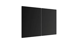 ALLboards Glass Chopping Board Black Classic Black 2 Set 52x30cm Cutting Board Splashback Worktop Saver for Kitchen Hob Protection Hot Cover Heat Resistant Multi-Glass Plate Dishes Pad Work Surface