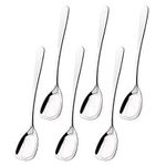 FOXAS Ice Cream Spoons 6PCS 304 Stainless Steel Gelato Spoons Dessert Spoons 5.8-inch