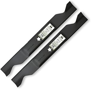 Terre Products, 2 Pack Medium Lift Lawn Mower Blades, 46 Inch Cut, Compatible with Craftsman, Husqvarna, Poulan, AYP, Replacement for 33266, 403107, 405380, 532405380