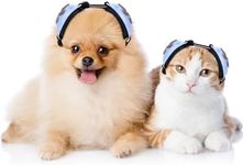 Calming Earmuffs for Cats and Small Dogs - for Anxiety Relief - Noise Canceling for Fireworks, Thunderstorms, Pet Grooming & Force Drying - Dog Ear Muffs Noise Protection (Blue, Small)