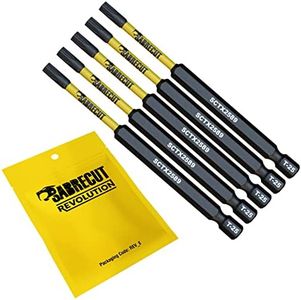 5 x SabreCut SCTX2589_5 89 mm T25 TX25 Jeu d'embouts de tournevis à percussion magnétique Torx Heavy Duty Compatible avec Dewalt Milwaukee Bosch Makita et plus