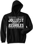 Crazy Dog T-Shirts Jolliest Bunch of A-holes Hoodie Funny Merry Christmas Sarcastic Saying Cool Funny Hoodies Christmas Hoodie Funny Movie Hoodie Novelty Hoodie Black XXL