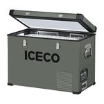 ICECO VL45 Portable Refrigerator with SECOP Compressor, 45 Liters Platinum Compact Refrigerator, DC 12/24V, AC 110-240V, 0℉ to 50℉, Home & Car Use (with Insulated Cover)