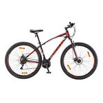 HERCULES-TOP GEAR-S29 R1 with Shimano Gears-Matte Black 43.17 Inches, Boys, Mountain Bike, Geared Cycle, Front