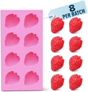 Strawberry Mold - Silicone Handmade Candy Jelly Bakeware - Fondant Gummy Molds Silicone Mold for Pound Cake Decor Pan for Making Soap Polymer Clay