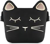 Cute Girls' Crossbody Bag, Cat-shaped Shoulder Bag for Kids, Lightweight and Practical Children's Messenger Bag (Black)