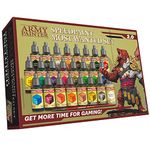 The Army Painter Speedpaint Most Wanted Set 2.0-24 x 18ml Speed Model Paint Kit Pre Loaded with Mixing Balls and 1 Brush- Base, and 1 Painting Guide - Model Paint Set for Plastic Models