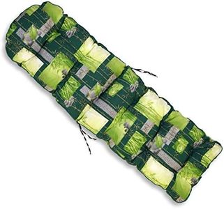 TECNOWEB Cuscino Arrotondato per Sdraio con poggiapiedi - 100% Made in Italy - Ricambio Cuscino Ideale per Sdraio da Giardino - Disponibili Diversi Colori