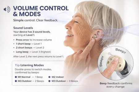 EchoEdge Rechargeable Invisible Hearing Amplifier – Noise Reduction, 30hr Battery