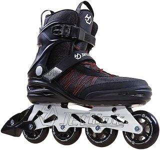 JetHok Inline Skates Advantage Pro Women’s and Men's Adult Fitness Inline Skate, Professional Aluminum Holder Inline rollerskates Outdoor (Black and Red, Size 11)