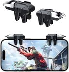 EasEasy PUBG Game Controller Trigger, Mobile Phone Trigger Compatible for PUBG/Rules of Survival/Knives Out, 6 Fingers Trigger with Sensitive Aim and Shoot Smartphone Gamepad for iPhone & Android
