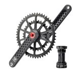 Road Bike Crankset 160mm 165mm 170mm 175mm GXP Double Chainring 50-34T 52-36T 53-39T for 7/8/9/10/11/12 Speed CNC Crank with Bracket Bottom (Color : 52-36T, Size : 160mm)