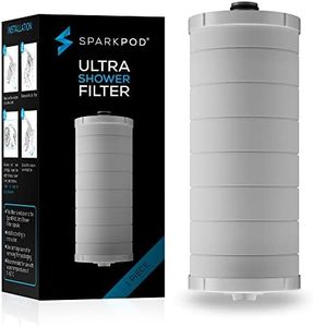 SparkPod Ultra Shower Filter Cartridge - High Output Shower Head Filter Cartridge Replacement - Unique Filtration Method Removes Up To 95% of Chlorine, Heavy Metals, Sediments & Impurities (1 Piece)