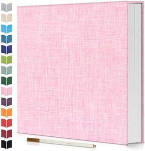 Artfeel Photo Album Self Adhesive Scrapbook,60 Pages Large Photo Book for 4x6,5x7,8x10 Pictures,DIY Album for Baby Wedding Family Travel Birthday,with Metallic Pen and Scraper