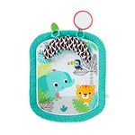 Bright Starts Totally Tropical Prop & Play, Tummy Time Baby Activity Mat, 2 Activity Toys, Self-Discovery Mirror, Easy Transport and Storage, Newborn +, Multicolour