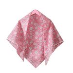 Ravaiyaa - Attitude is everything Sanganer Hand Block Printed Scarves Pure Cotton Scarf Decorative Pom Pom Square Hijab Dupatta 40" X 40" Inch (Pink White Floral)