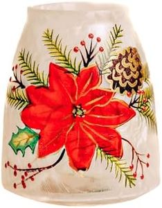 A Cheerful Giver Poinsettia - 5" W x 6" H Glass Jar